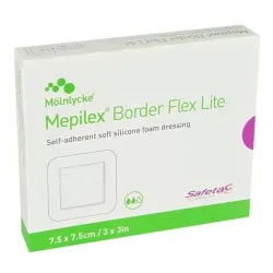 Mepilex Border Flex Lite Mölnlycke 7,5 x 7,5 cm | zonder PZN | 70 Stück